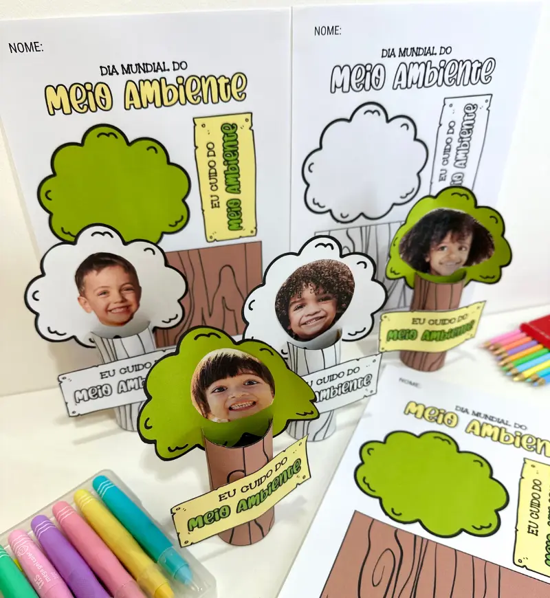 Árvore 3D Meio Ambiente: atividade com foto para Educação Infantil — amostra 4: Para quem é indicado