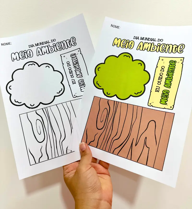 Árvore 3D Meio Ambiente: atividade com foto para Educação Infantil — amostra 5: Trabalhe o tema Meio Ambiente com uma…