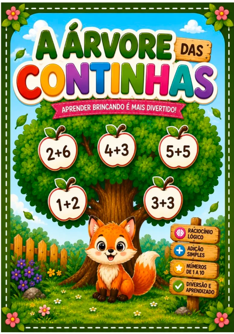Árvore das Continhas: Adição! Para 1° ao 3° Ano - Matemática — amostra 1: Atividade lúdica e colorida para trabalhar…