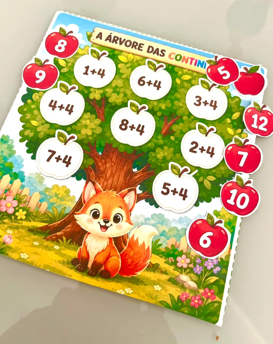 Árvore das Continhas - Matemática Educação infantil — amostra 2: Nesta atividade lúdica, a criança resolve as continhas e…