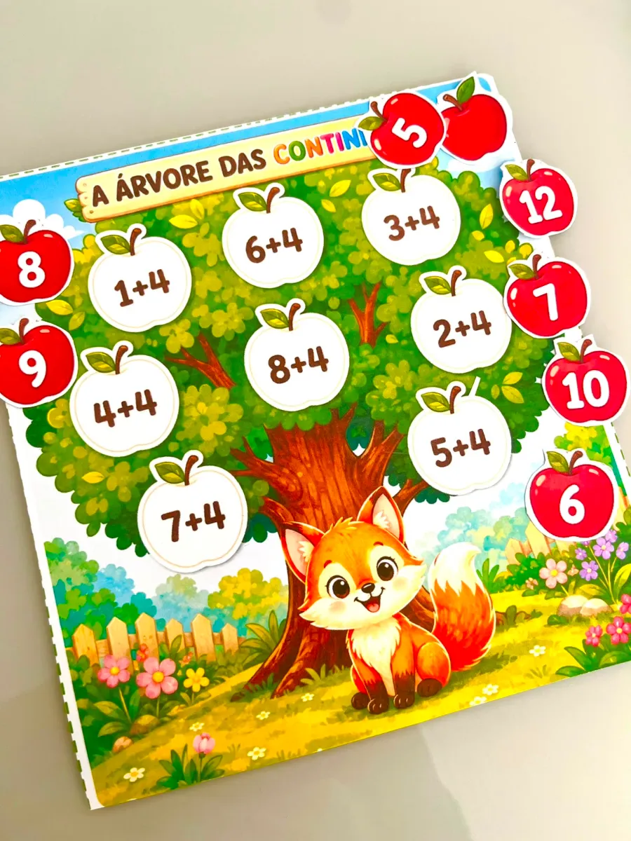 Árvore das Continhas - Matemática Educação infantil — amostra 4: Nesta atividade lúdica, a criança resolve as continhas e…