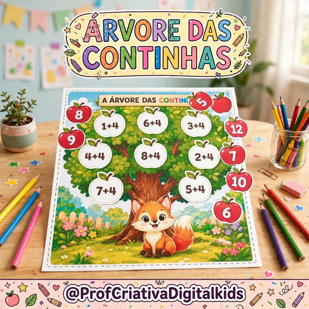 Árvore das Continhas - Matemática Educação infantil — Matemática para Educação Infantil: Nesta atividade lúdica, a criança…