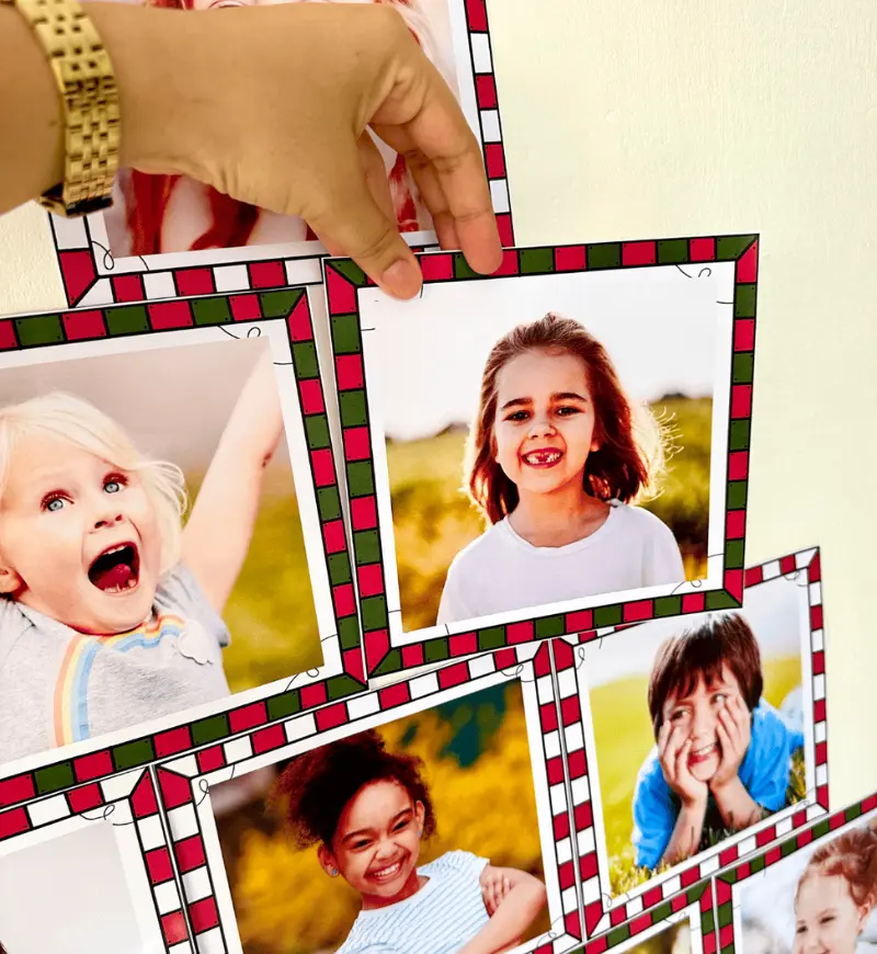 Árvore de Natal com Fotos: Mural em PDF para Imprimir — amostra 3: Como usar com a turma