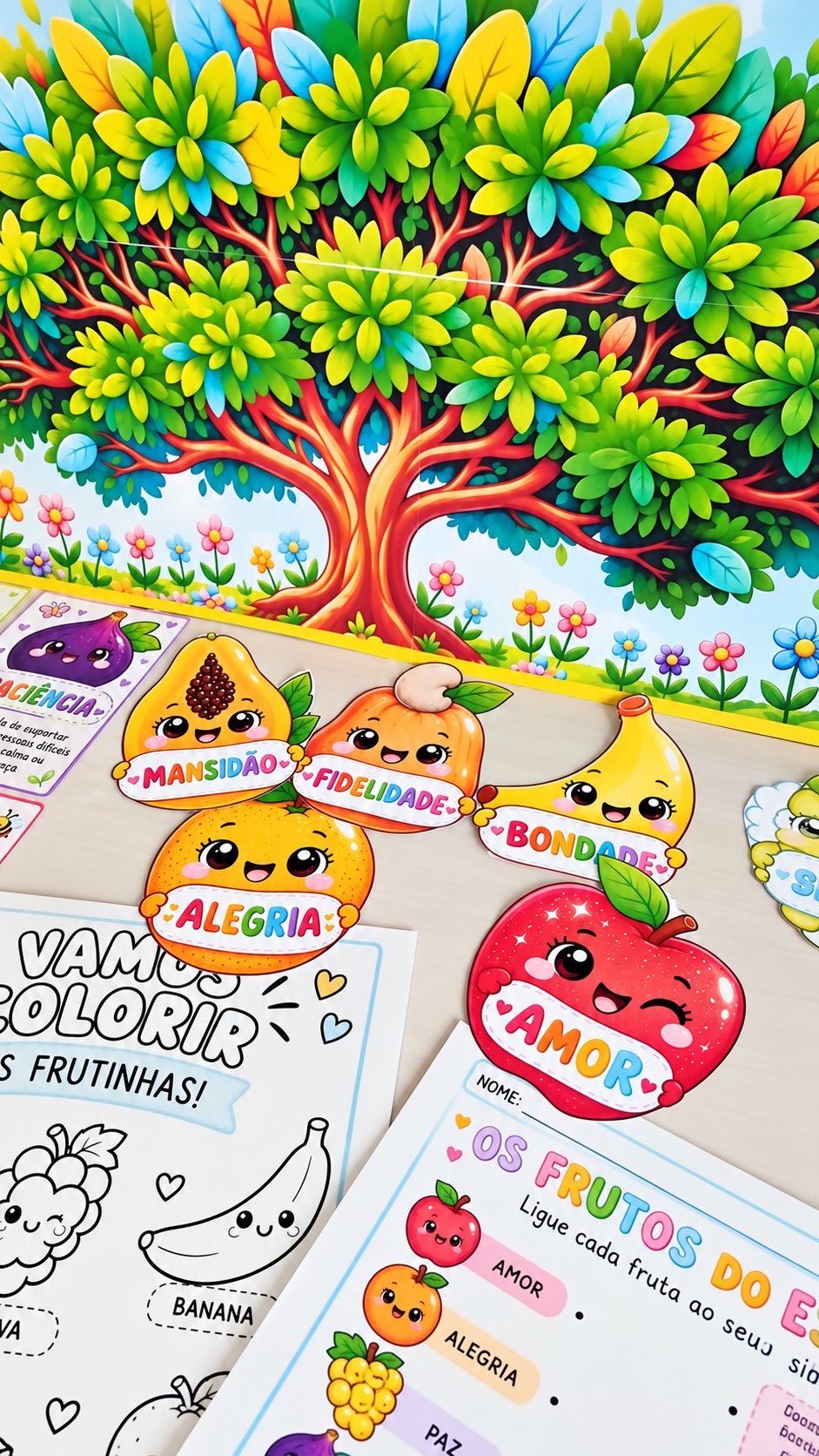 Árvore do Fruto do Espírito – Painel, Frutinhas e Atividades Cristãs — amostra 5: Um recurso pedagógico cristão, visual e…