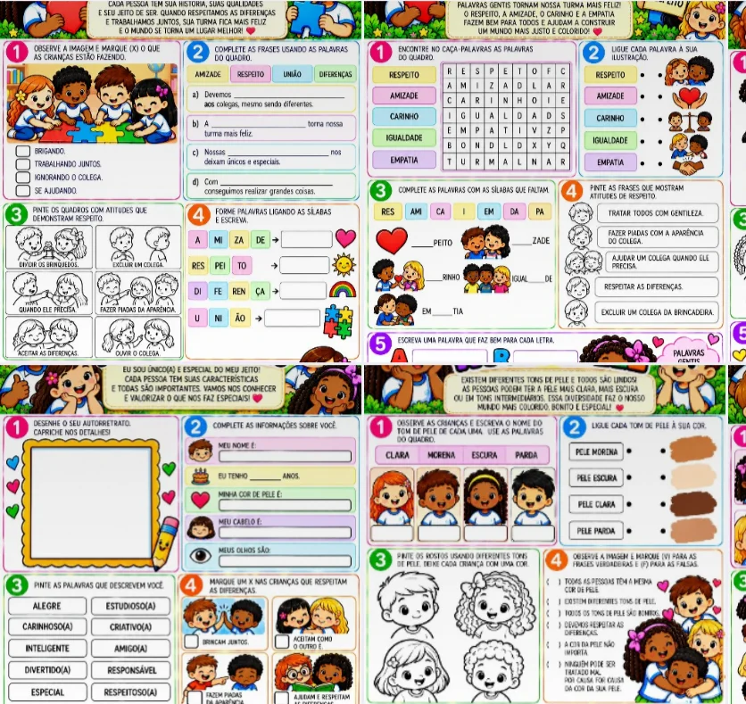 🌈✨ AS CORES DE NOSSA TURMA ✨🌈 💖 SEQUÊNCIA DIDÁTICA — amostra 1: 💖 SEQUÊNCIA DIDÁTICA – CONSCIÊNCIA NEGRA E DIVERSIDADE…