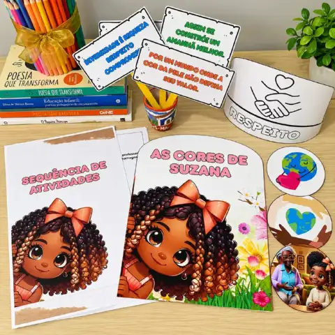 As Cores de Suzana – História Infantil sobre Diversidade e Respeito — capa do material