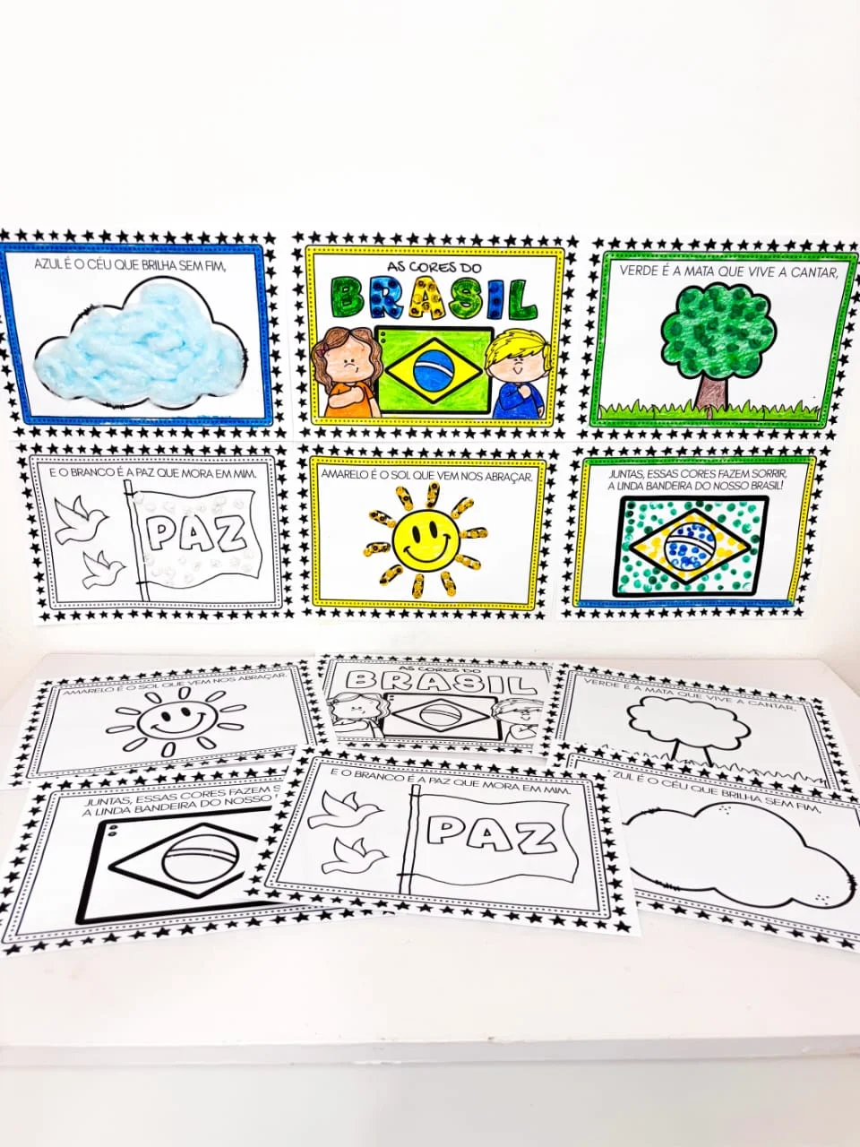 As Cores do Brasil – Atividades Dia da Bandeira — História para Educação Infantil: Atividade sobre as cores da bandeira do…