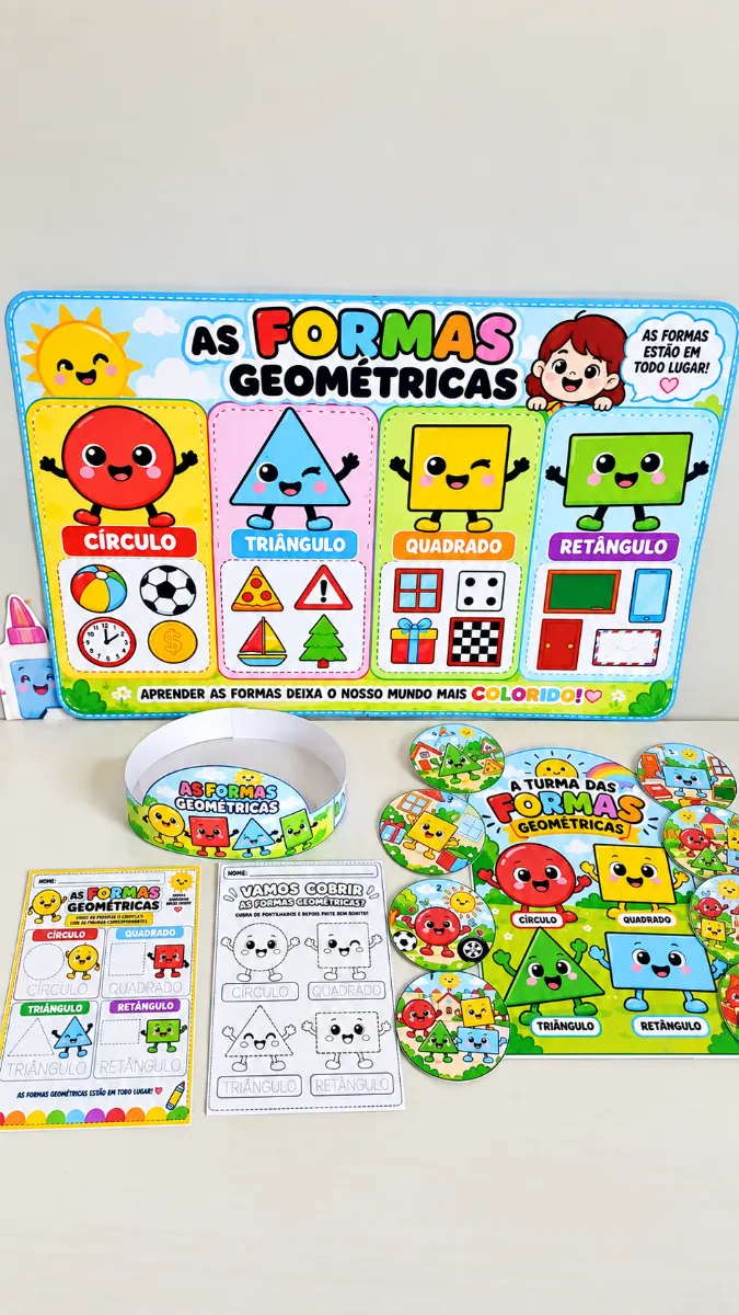 As Forma Geométricas – Kit Interativo Em PDF! — amostra 4: ✨ IDEAL PARA