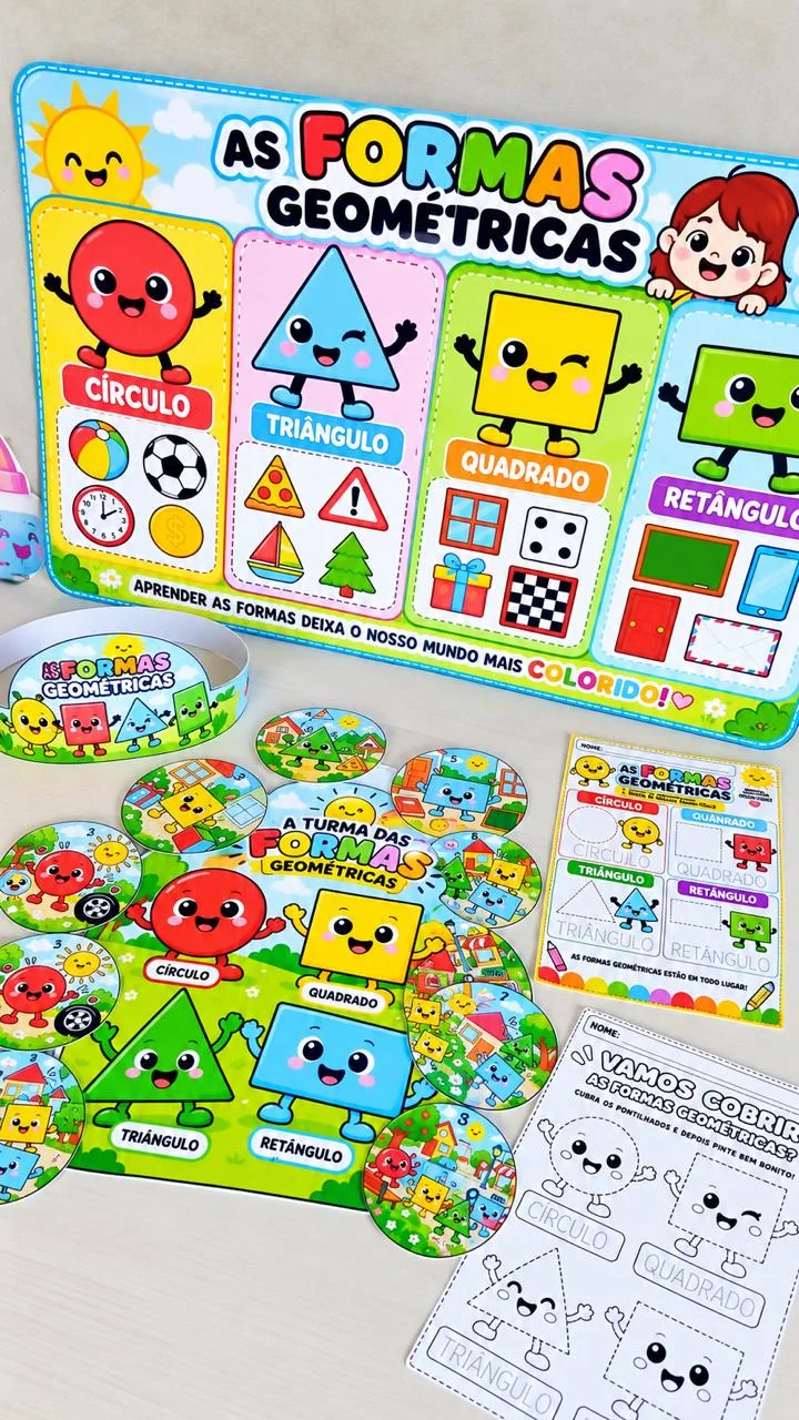 As Formas Geométricas – Kit Interativo Para Educação Infantil — amostra 2: As Formas Geométricas – Kit Interativo Um…