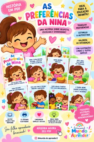 🌈📚 AS PREFERÊNCIAS DA NINA💕 — capa do material