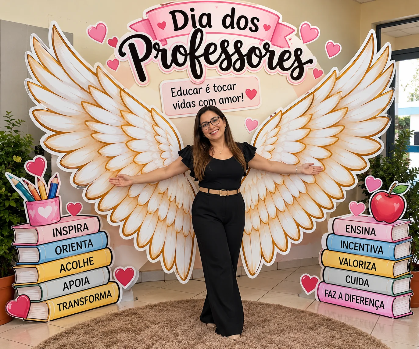 Asas de Anjo Painel dia Dos Professores dois modelos pdf 32p — amostra 2: Painel Dia dos Professores com lindas asas de…
