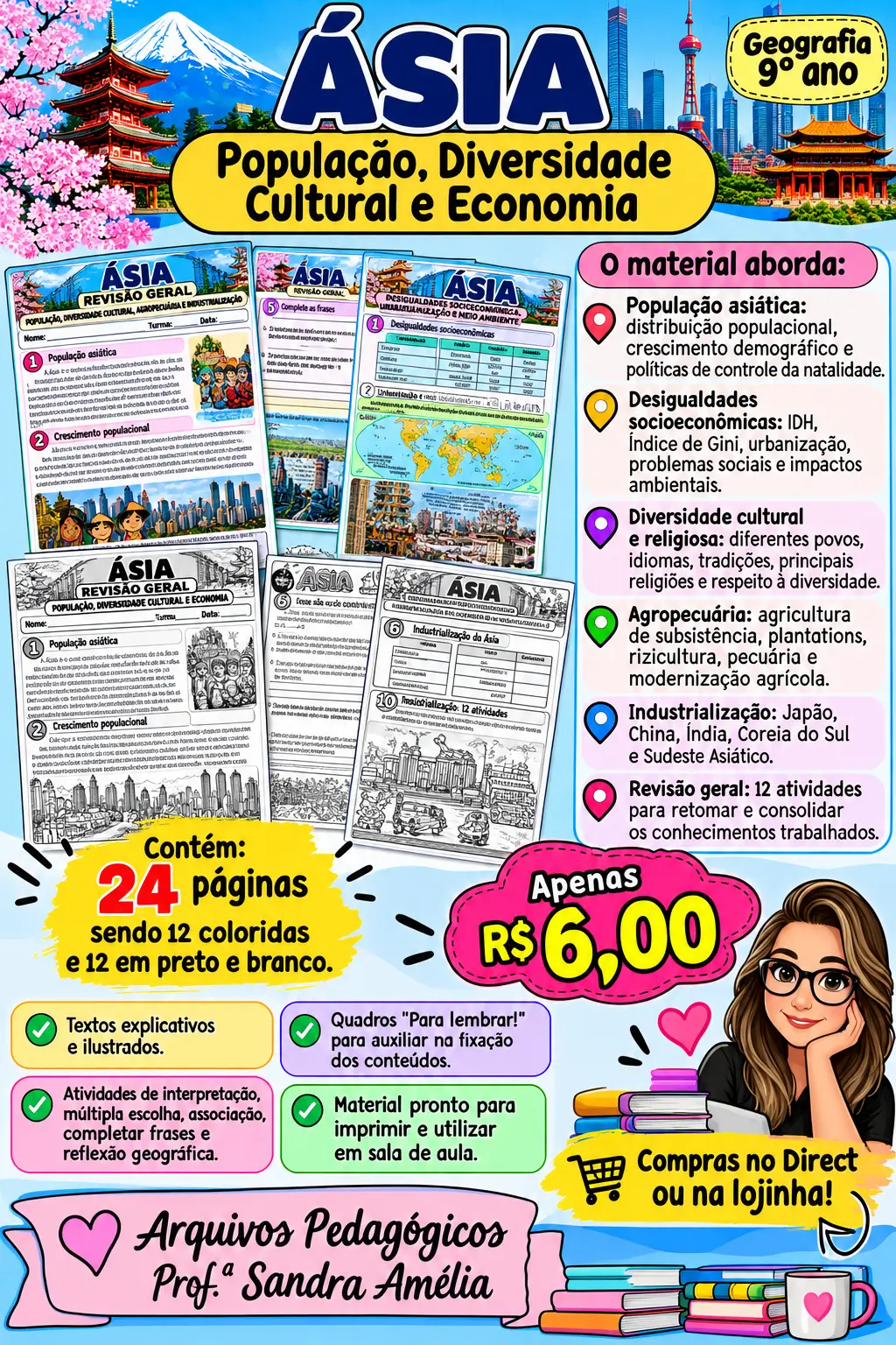 ÁSIA – POPULAÇÃO, DIVERSIDADE CULTURAL E ECONOMIA — Geografia para Todas as séries: Transforme suas aulas de Geografia em…