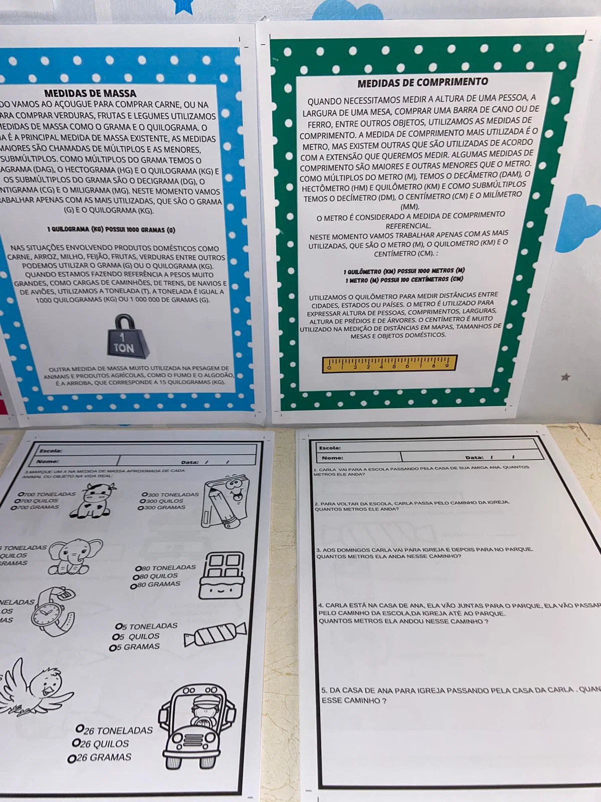 Ativdades de Matemática : Unidades de Massas Medida de Comprimento Capacidades — amostra 6: UNIDADES DE MASSAS, MEDIDAS DE…