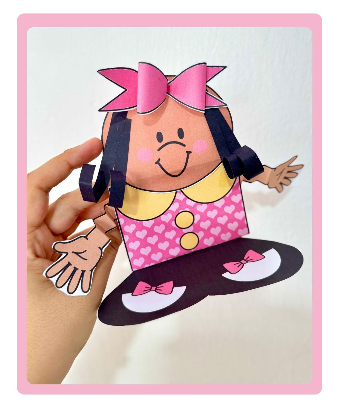 Atividade 3D de Menina Bonita do Laço de Fita para imprimir — amostra 2: Sugestão de aplicação em sala