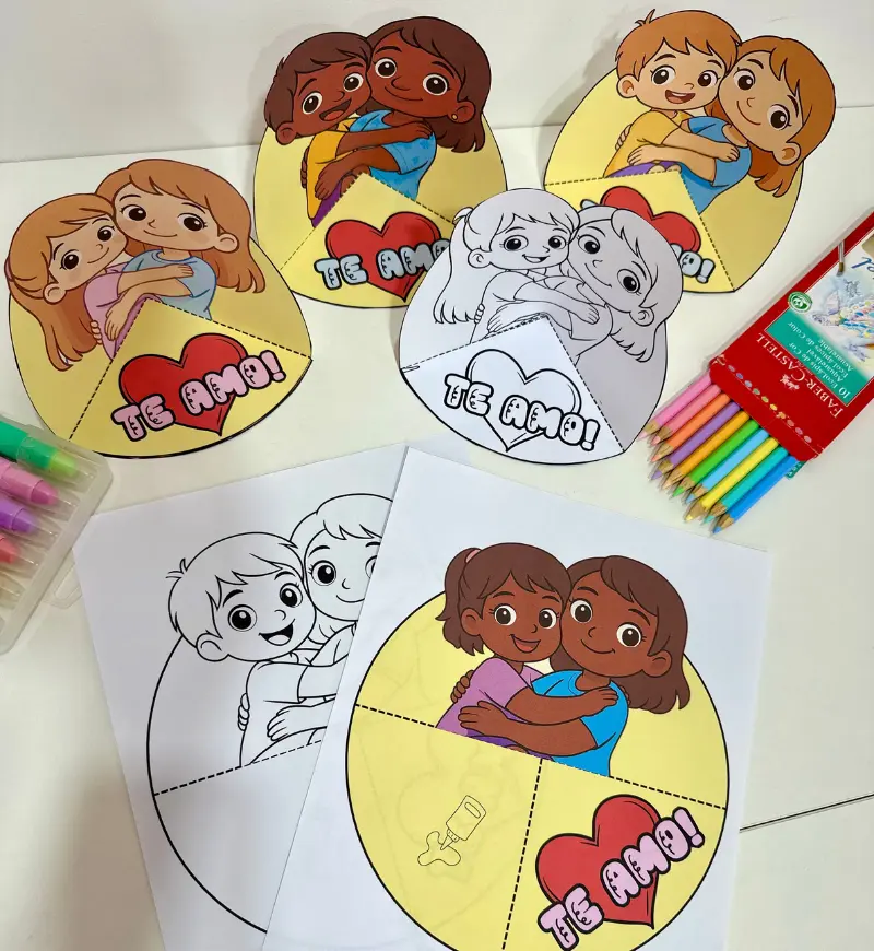Atividade 3D Dia das Mães: PDF para Educação Infantil — amostra 1: Atividade 3D Dia das Mães para Educação Infantil