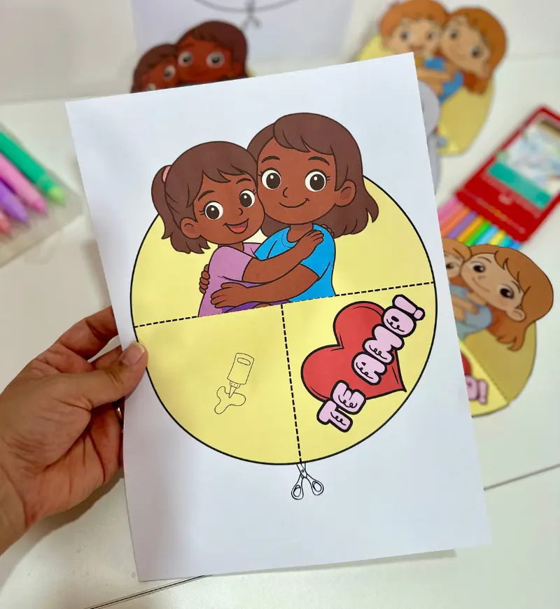 Atividade 3D Dia das Mães: PDF para Educação Infantil — amostra 3: Como usar em sala de aula