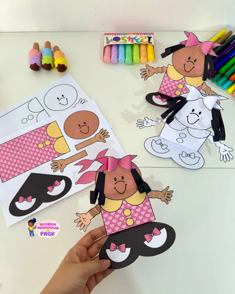 Atividade 3D Menina Bonita do Laço de Fita — Atividades para Todas as séries: Recurso encantador para trabalhar o tema…