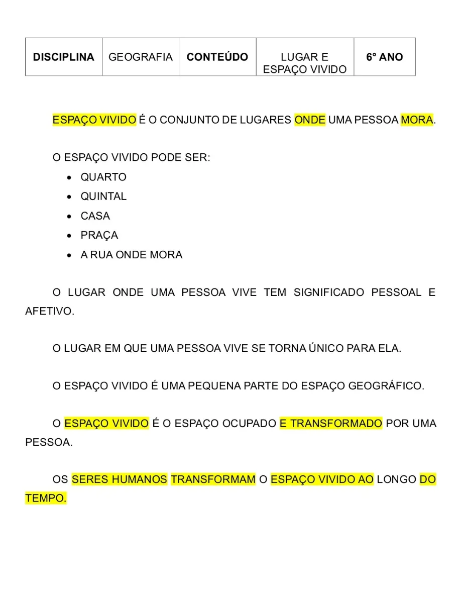 ATIVIDADE ADAPTADA DE GEOGRAFIA: PAISAGEM E ESPAÇO VIVIDO — amostra 1: Atividades Adaptadas de Geografia – Paisagens