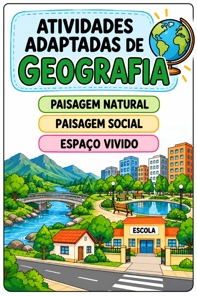 ATIVIDADE ADAPTADA DE GEOGRAFIA: PAISAGEM E ESPAÇO VIVIDO — Atividades para Fundamental II (6º–9º): Atividades adaptadas de…