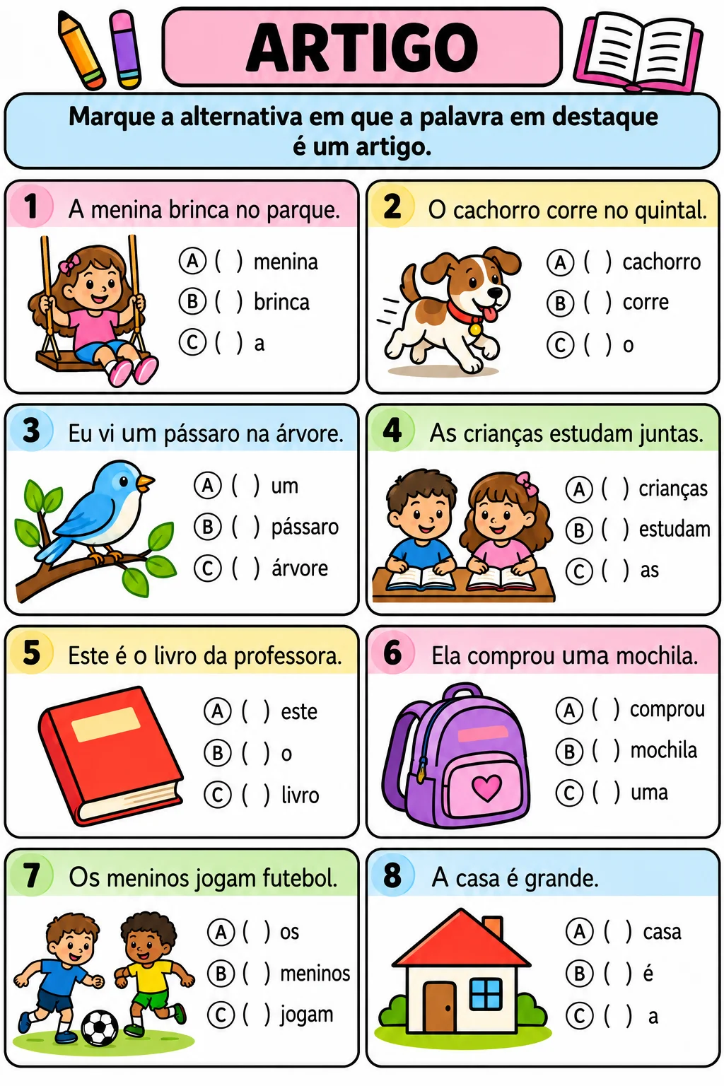 ATIVIDADE ADAPTADA DE PORTUGUÊS PARA 6° ANO - GRAMÁTICA — amostra 4: Mais acessibilidade para ensinar. Mais possibilidades…