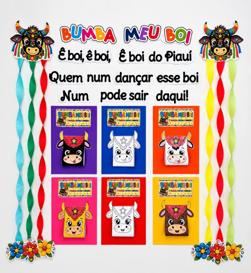 Atividade Bumba Meu Boi 3D em PDF para Imprimir — amostra 1: Atividade Bumba Meu Boi para explorar o folclore