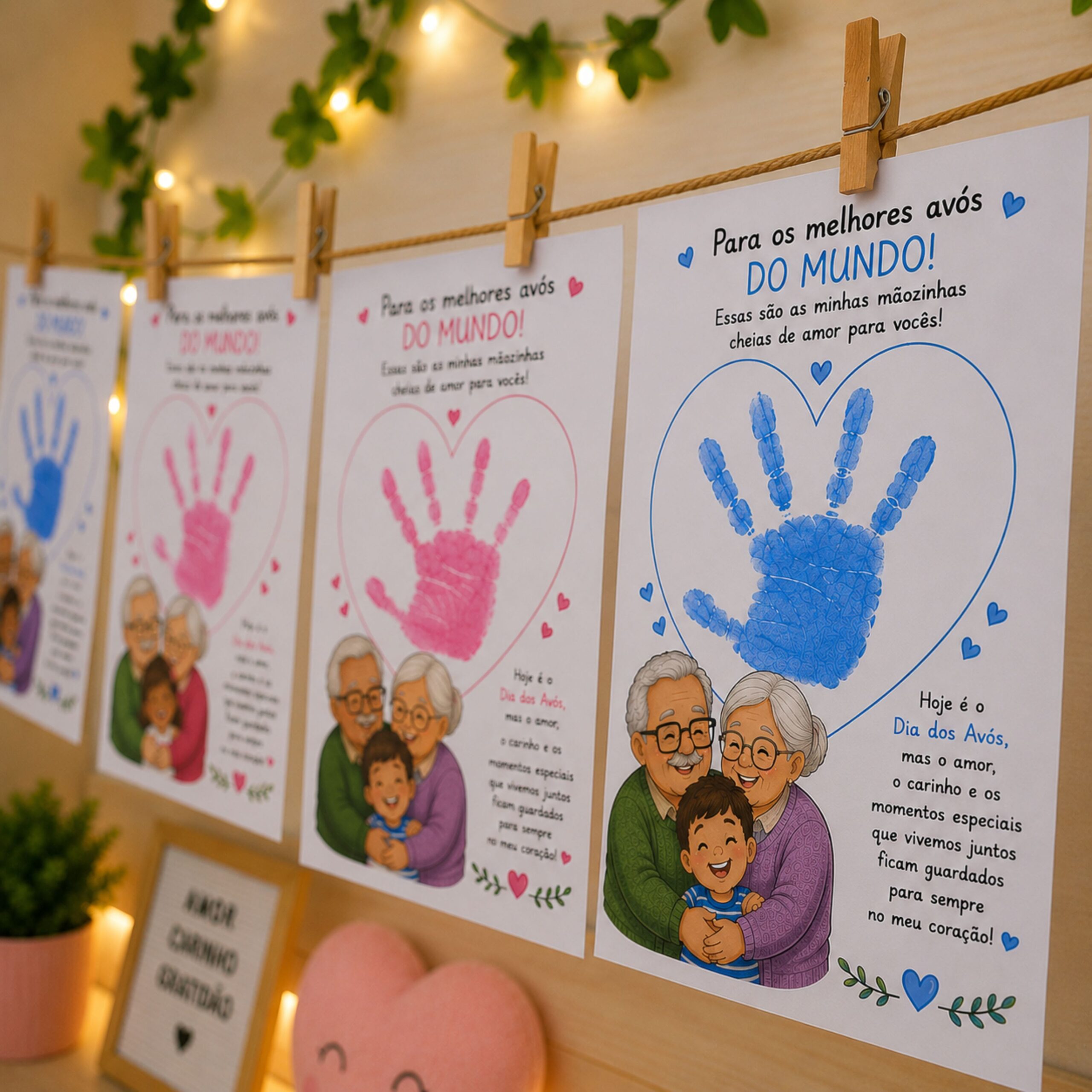 Atividade carimbo das mãozinhas - dia dos avós | Educação Infantil e Anos Iniciais — capa do material