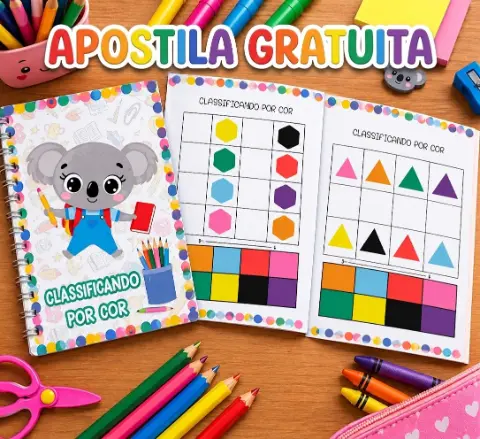 Atividade Classificando por Cor - Apostila Gratuita PDF — capa do material