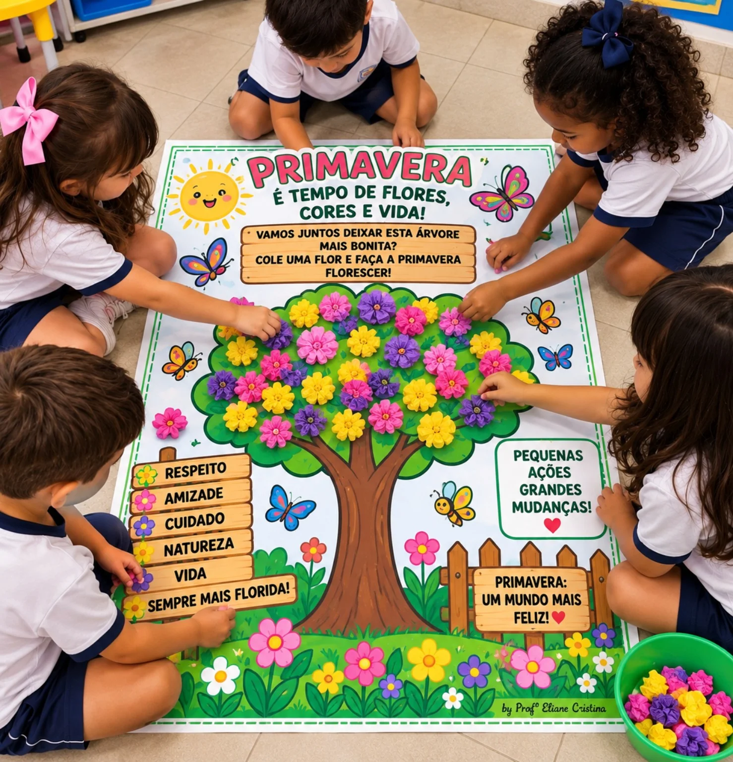 Atividade Coletiva Painel Primavera “Juntos fazemos um mundo mais bonito! (cópia) — amostra 1: “Juntos fazemos um mundo…