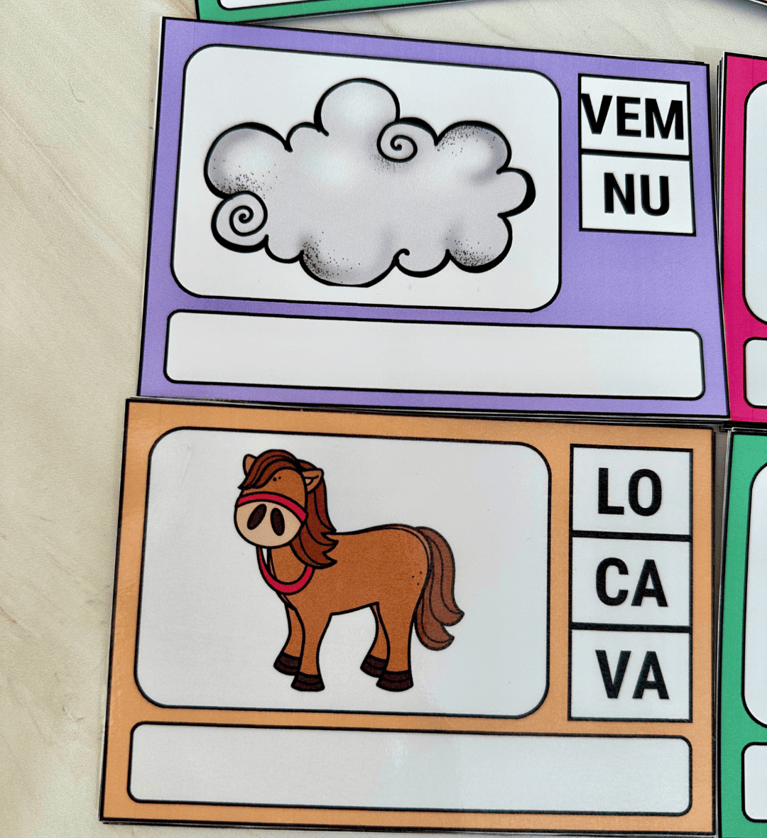 Atividade com Sílabas: Fichas Ilustradas para Formar Palavras — amostra 1: Atividade com sílabas para apoiar a alfabetização