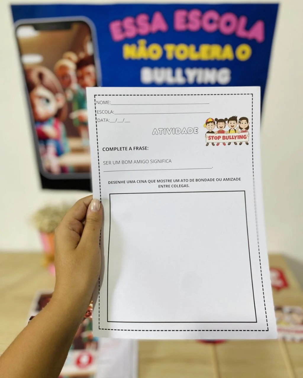 Atividade combate ao bullying educação infantil respeito e empatia na escola PDF para imprimir — amostra 1: O bullying é um…