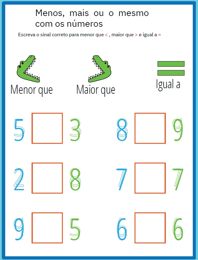 ATIVIDADE COMPARANDO NÚMEROS E QUANTIDADE - ENSINO FUNDAMENTAL — amostra 5: Que tal trabalhar conceitos matemáticos… ATIVIDADE COMPARANDO NÚMEROS E QUANTIDADE - ENSINO FUNDAMENTAL — amostra 5: Que tal trabalhar conceitos matemáticos…