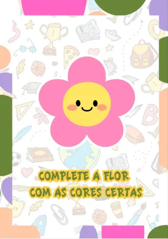 Atividade Complete a Flor Educação Infantil — capa do material