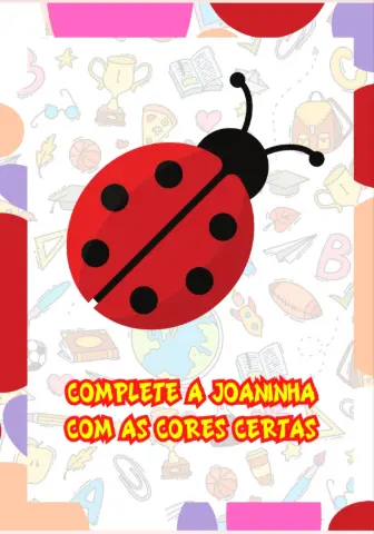 Atividade Complete a Joaninha Educação Infantil — capa do material
