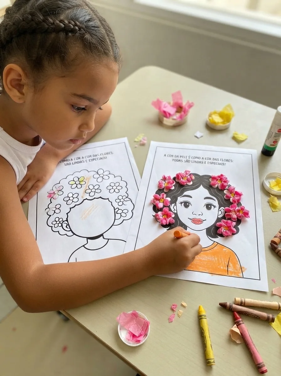 Atividade Consciência Negra – A Cor da Pele é como a Cor das Flores — amostra 2: Atividade para a Consciência Negra que…