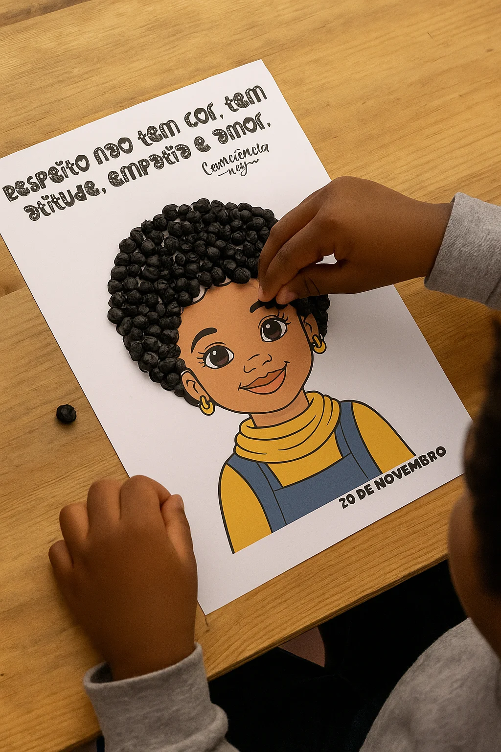 Atividade Consciência Negra – Respeito não tem cor — amostra 1: ✨ *Atividade Consciência Negra – Respeito não tem cor