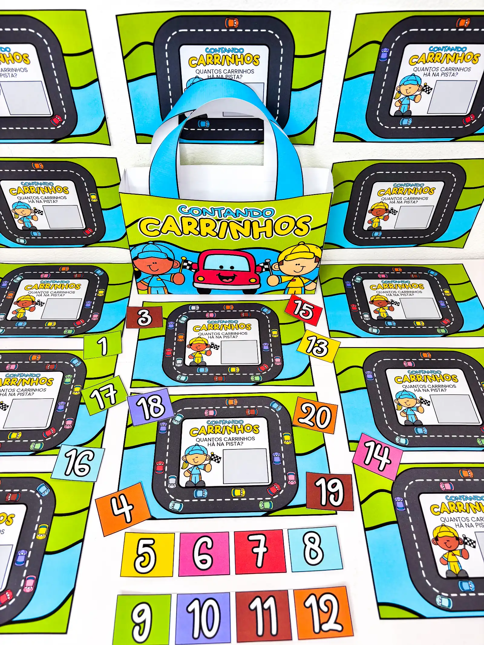 Atividade Contando Carrinhos - Números de 1 a 20 — capa do material