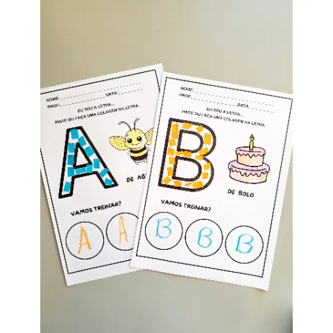 Atividade das Letras do Alfabeto para Educação Infantil – Vogais e Consoantes — capa do material