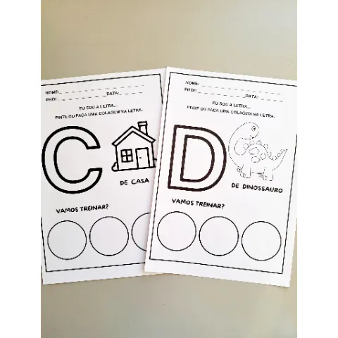 Atividade das Letras do Alfabeto para Educação Infantil – Vogais e Consoantes — amostra 3: 🎯 Ideal para trabalhar