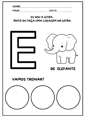 Atividade das Letras do Alfabeto para Educação Infantil – Vogais e Consoantes — amostra 4: Atividade do alfabeto para…