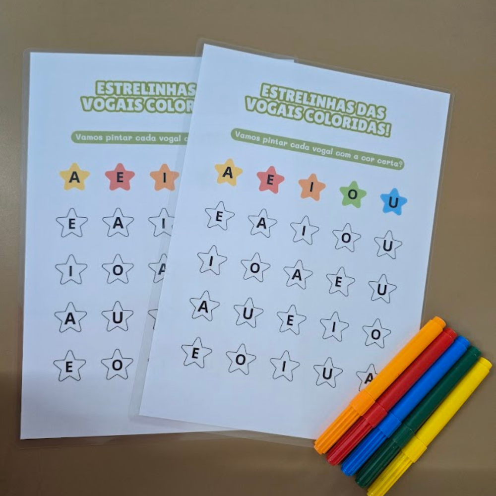 Atividade das vogais – PDF para Imprimir | Educação Infantil e Alfabetização — Alfabetização para Educação Infantil:…