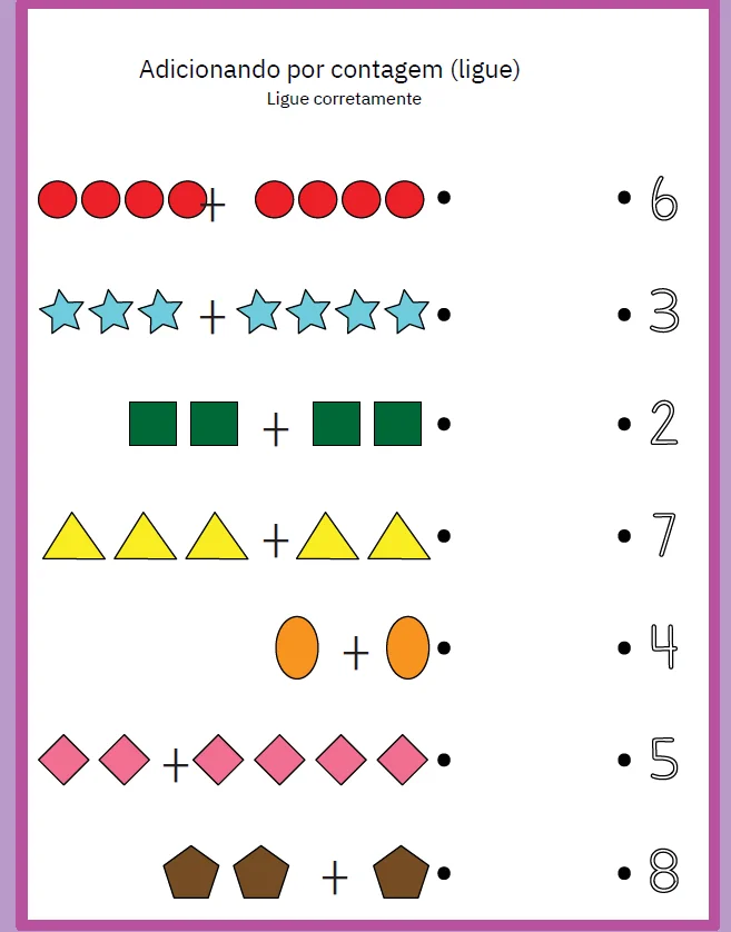 ATIVIDADE DE ADIÇÃO 01- ENSINO FUNDAMENTAL - COM 16 PÁGINAS — amostra 2: Com as Atividades de Adição por Imagens e Contagem…
