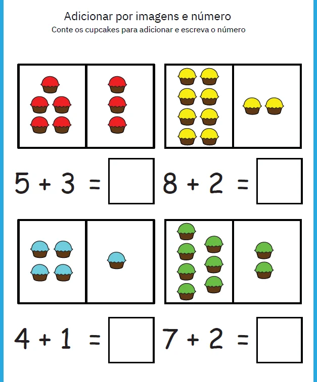 ATIVIDADE DE ADIÇÃO 01- ENSINO FUNDAMENTAL - COM 16 PÁGINAS — amostra 5: Com as Atividades de Adição por Imagens e Contagem…