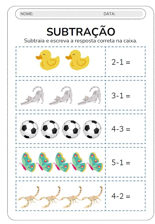 ATIVIDADE DE ADIÇÃO E SUBTRAÇÃO- ENSINO FUNDAMENTAL - COM 34 PAG — amostra 1: Esta apostila traz 34 páginas de atividades…