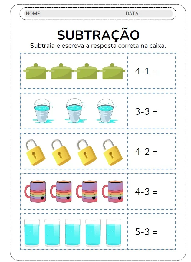 ATIVIDADE DE ADIÇÃO E SUBTRAÇÃO- ENSINO FUNDAMENTAL - COM 34 PAG — amostra 2: Esta apostila traz 34 páginas de atividades…