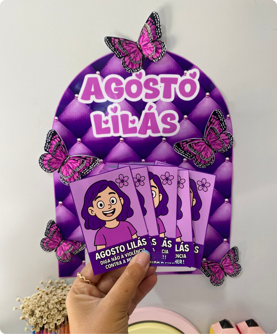 Atividade de Agosto Lilás para imprimir — amostra 1: Como trabalhar o Agosto Lilás em sala