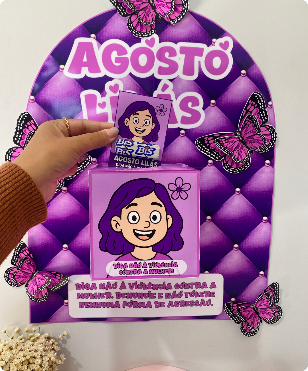 Atividade de Agosto Lilás para imprimir — amostra 3: Para quem é indicado