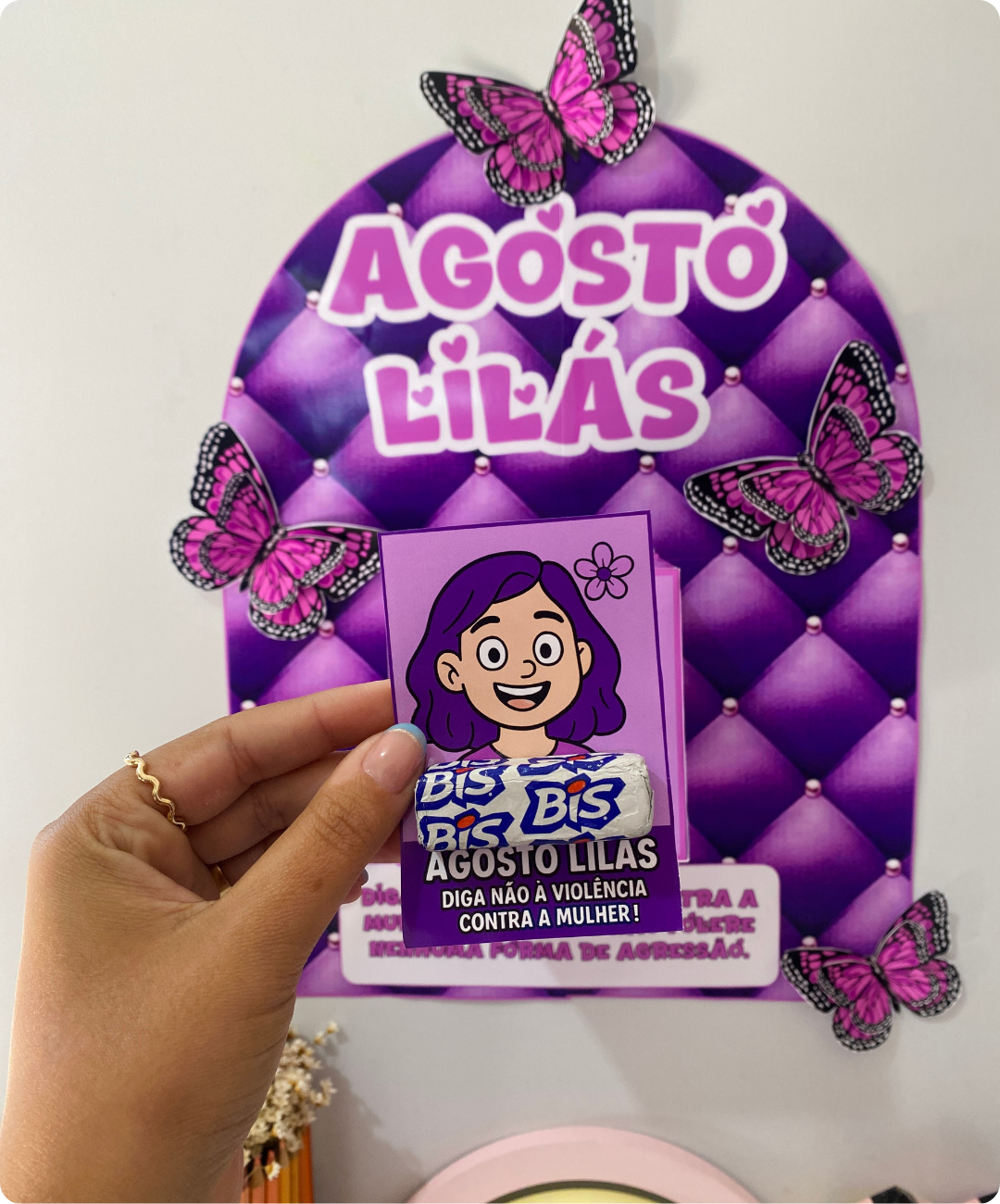 Atividade de Agosto Lilás para imprimir — amostra 5: Leve o tema Agosto Lilás à sala de aula com um PDF para imprimir e…