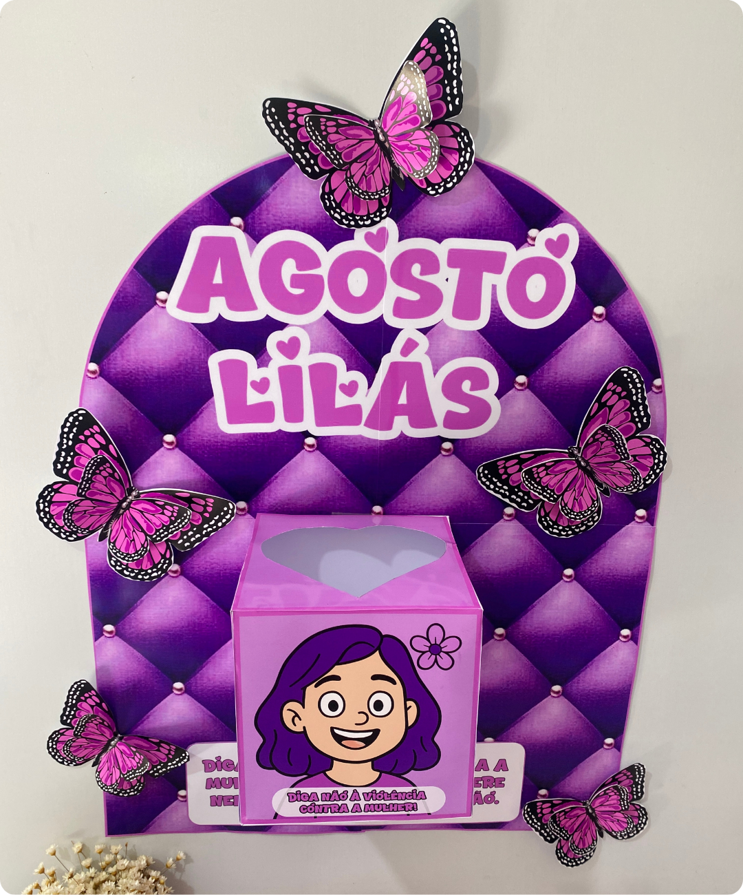 Atividade de Agosto Lilás para imprimir — amostra 6: Leve o tema Agosto Lilás à sala de aula com um PDF para imprimir e…