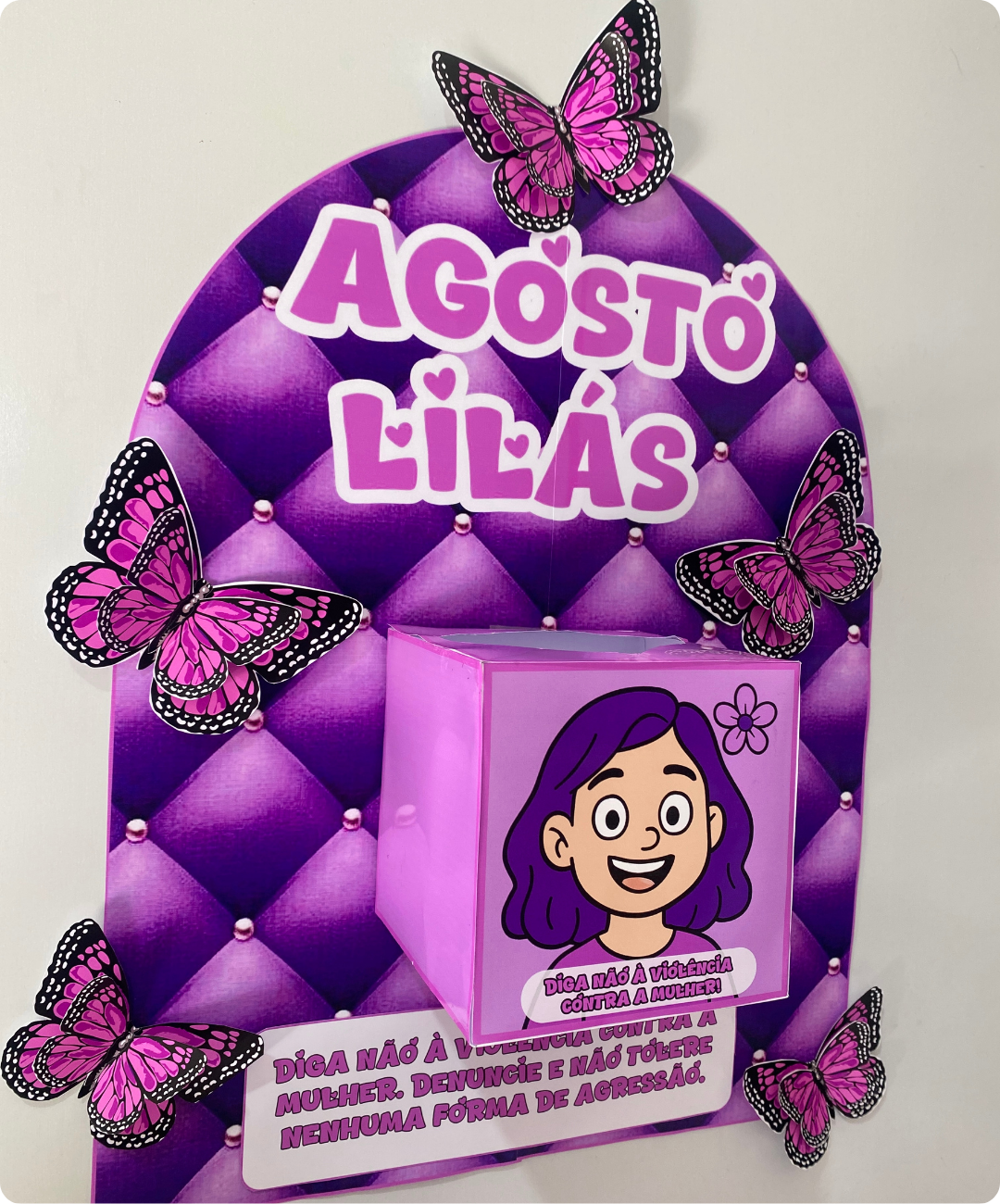 Atividade de Agosto Lilás para imprimir — amostra 7: Leve o tema Agosto Lilás à sala de aula com um PDF para imprimir e…