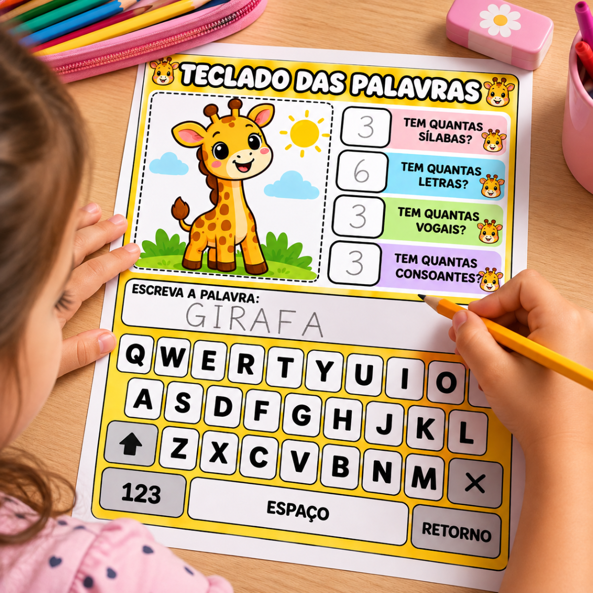 📚 Atividade de Alfabetização Infantil | Consciência Fonológica e Formação de Palavras — Atividades para Todas as séries:…